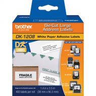 Brother DK1208 Die-Cut Large Address Labels (White, 400 Labels, 1.4 x 3.5