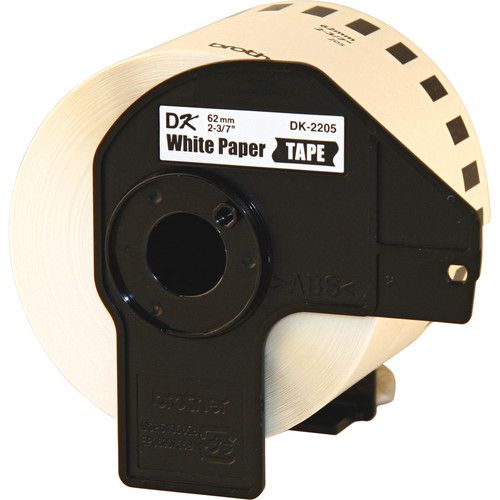 브라더 Brother DK-2205 Continuous Paper Labels (White, Cut-to-Length Labels, 2.4
