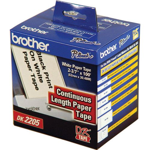 브라더 Brother DK-2205 Continuous Paper Labels (White, Cut-to-Length Labels, 2.4