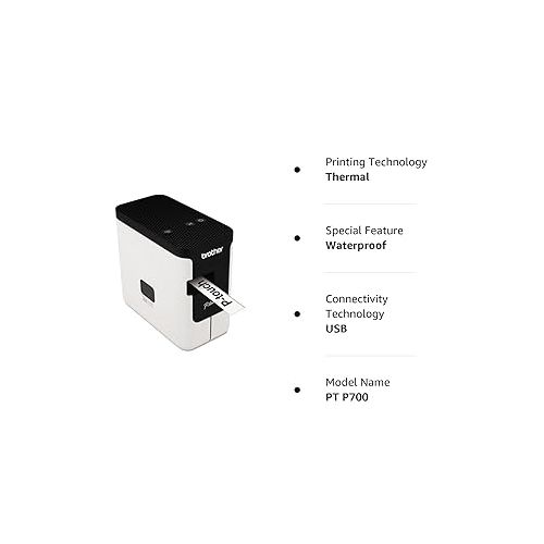 브라더 Brother BRT-PT-P700 PT-P700 PC-Connectable Label Printer for PC and Mac