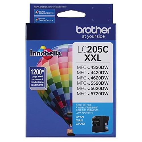 브라더 Brother Printer LC205C Super High Yield Ink Cartridge, Cyan