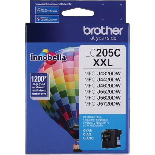 브라더 Brother Printer LC205C Super High Yield Ink Cartridge, Cyan