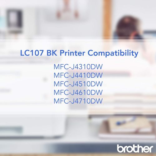 브라더 Brother Printer LC107BK Super High Yield Cartridge Ink, Black