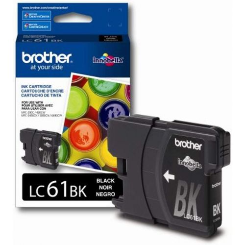 브라더 Brother LC61BK Ink Cartridge, 450 Page-Yield, Black