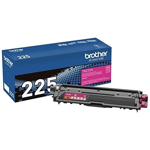 브라더 Brother Genuine High Yield Toner Cartridge, TN225M, Replacement Magenta Toner, Page Yield Up To 2,200 Pages, Amazon Dash Replenishment Cartridge, TN225