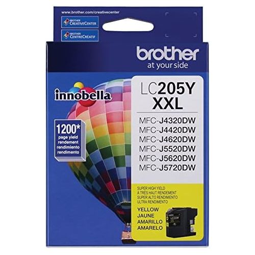 브라더 Brother Printer LC205Y Super High Yield Ink Cartridge, Yellow