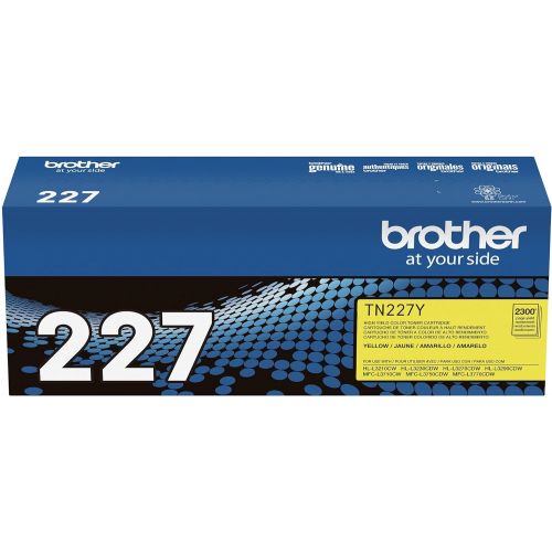 브라더 Brother Genuine TN227Y, High Yield Toner Cartridge, Replacement Yellow Toner, Page Yield Up to 2,300 Pages, TN227, Amazon Dash Replenishment Cartridge, 15.3 x 4.1 x 6.1 inches