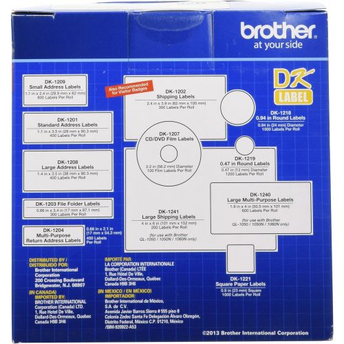 브라더 Brother Genuine, DK-2205 Continuous Paper Label Roll, Cut-to-Length Label, 2.4” x 100 Feet, (1) Roll Per Box