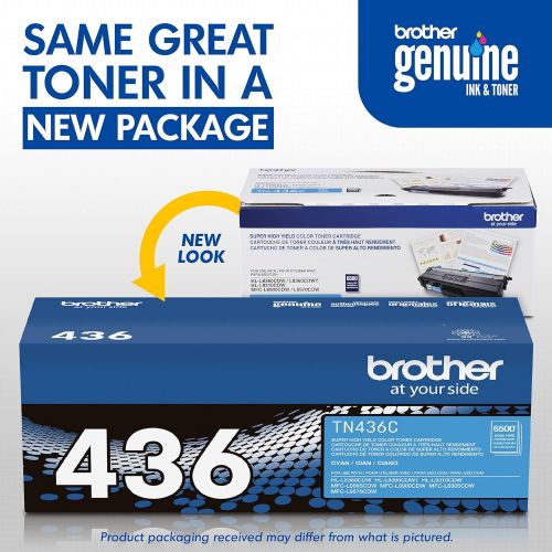 브라더 Brother TN-436C HL-L8360 L9310 MFC-L8900 L9570 Toner Cartridge (Cyan) in Retail Packaging