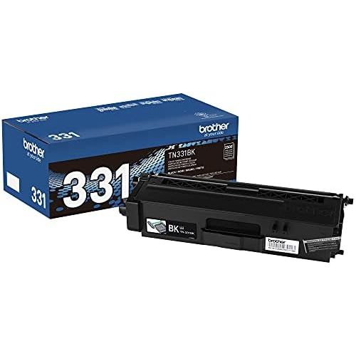 브라더 Brother Genuine Standard Yield Toner Cartridge, TN331BK, Replacement Black Toner, Page Yield Up To 2,500 Pages, Amazon Dash Replenishment Cartridge, TN331