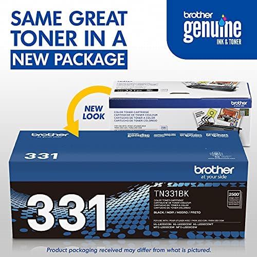 브라더 Brother Genuine Standard Yield Toner Cartridge, TN331BK, Replacement Black Toner, Page Yield Up To 2,500 Pages, Amazon Dash Replenishment Cartridge, TN331