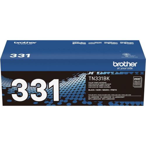 브라더 Brother Genuine Standard Yield Toner Cartridge, TN331BK, Replacement Black Toner, Page Yield Up To 2,500 Pages, Amazon Dash Replenishment Cartridge, TN331