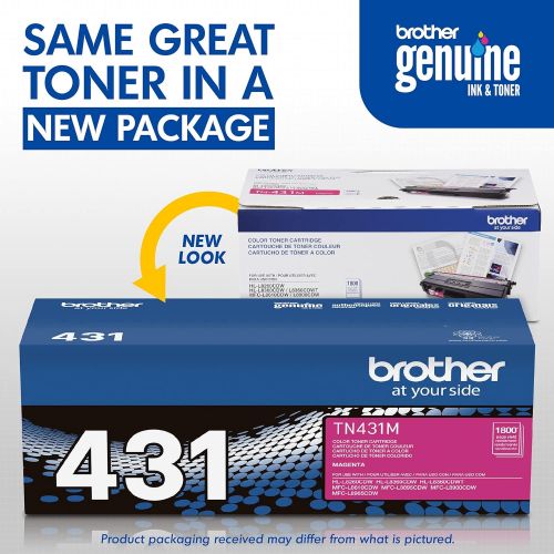 브라더 Brother Printer TN431M Standard Yield Toner-Retail Packaging , Magenta