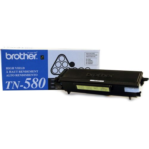 브라더 Brother TN580 High Yield Toner Cartridge - Retail Packaging - Black