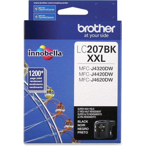 브라더 Brother Printer LC207BK Super High Yield Ink Cartridge, Black