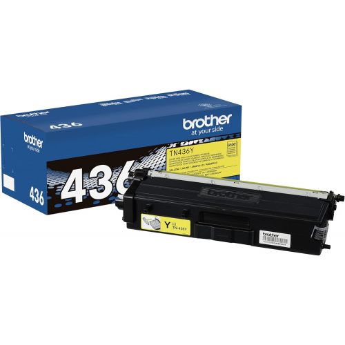 브라더 Brother Genuine Super High Yield Toner Cartridge, TN436Y, Replacement Yellow Toner, Page Yield Up To 6,500 Pages, Amazon Dash Replenishment Cartridge, TN436