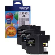 Brother Genuine High Yield Color Ink Cartridge, LC2033PKS, Replacement Color Ink Three Pack, Includes 1 Cartridge Each of Cyan, Magenta & Yellow, Page Yield Up To 550 Pages, Amazon