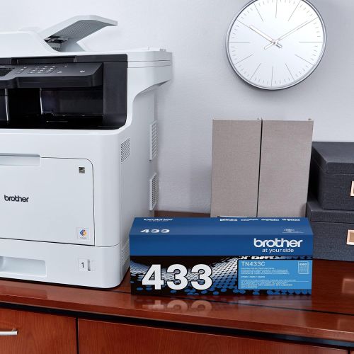 브라더 Brother Genuine High Yield Toner Cartridge, TN433C, Replacement Cyan Toner, Page Yield Up To 4,000 Pages, Amazon Dash Replenishment Cartridge, TN433