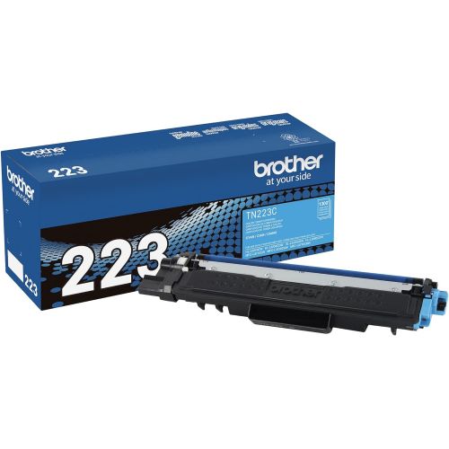 브라더 Brother Genuine TN223C, Standard Yield Toner Cartridge, Replacement Cyan Toner, Page Yield Up to 1,300 Pages, TN223, Amazon Dash Replenishment Cartridge