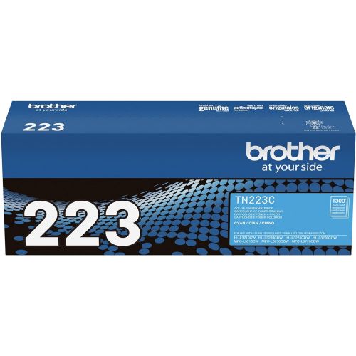 브라더 Brother Genuine TN223C, Standard Yield Toner Cartridge, Replacement Cyan Toner, Page Yield Up to 1,300 Pages, TN223, Amazon Dash Replenishment Cartridge