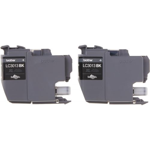 브라더 Brother Genuine LC30132PKS 2-Pack High Yield Black Ink Cartridges, Page Yield Up to 400 Pages/Cartridge, LC3013