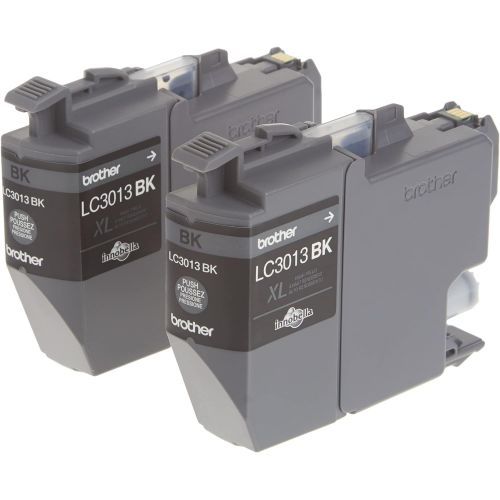 브라더 Brother Genuine LC30132PKS 2-Pack High Yield Black Ink Cartridges, Page Yield Up to 400 Pages/Cartridge, LC3013