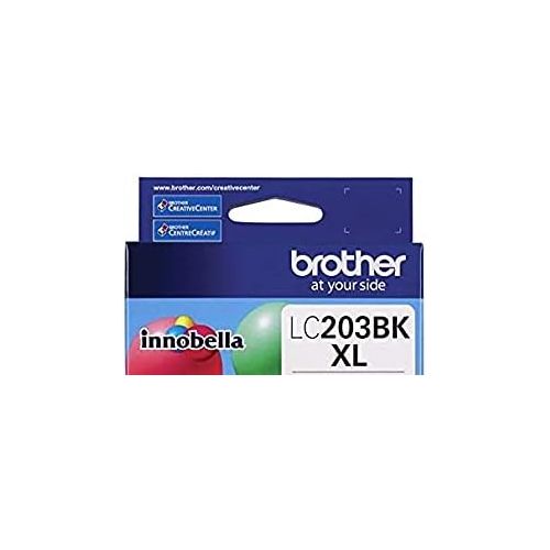 브라더 Brother Genuine High Yield Black Ink Cartridge, LC203BK, Replacement Black Ink, Page Yield Up To 550 Pages, Amazon Dash Replenishment Cartridge, LC203