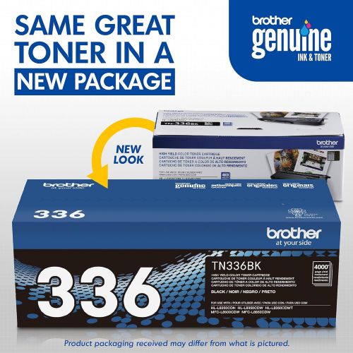 브라더 Brother TN-336BK DCP-L8400 L8450 HL-L8250 L8350 MFC-L8600 L8650 L8850 Toner Cartridge (Black) in Retail Packaging