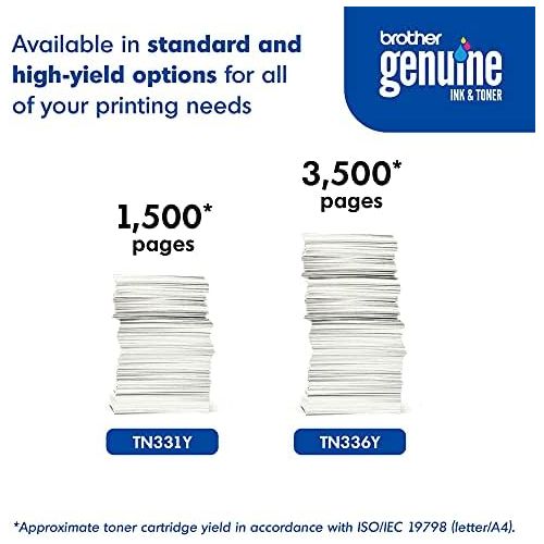 브라더 Brother TN-336Y DCP-L8400 L8450 HL-L8250 L8350 MFC-L8600 L8650 L8850 Toner Cartridge (Yellow) in Retail Packaging