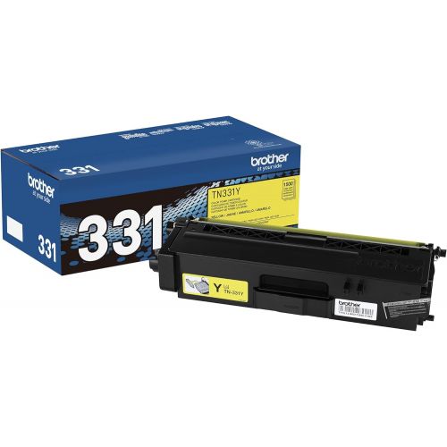 브라더 Brother Genuine Standard Yield Toner Cartridge, TN331Y, Replacement Yellow Toner, Page Yield Up To 1,500 Pages, Amazon Dash Replenishment Cartridge, TN331