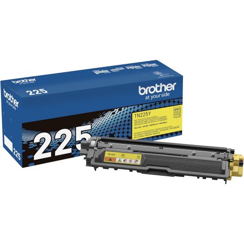 브라더 Brother Genuine High Yield Toner Cartridge, TN225Y, Replacement Yellow Toner, Page Yield Up To 2,200 Pages, Amazon Dash Replenishment Cartridge, TN225