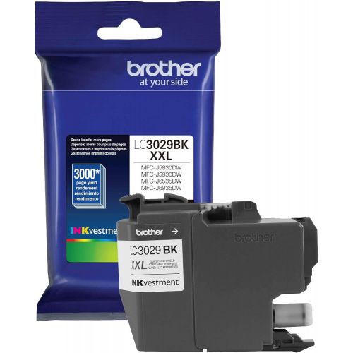 브라더 Brother Genuine Super High Yield Black Ink Cartridge, LC3029BK, Replacement Black Ink, Page Yield Up To 3000 Pages, Amazon Dash Replenishment Cartridge, LC3029