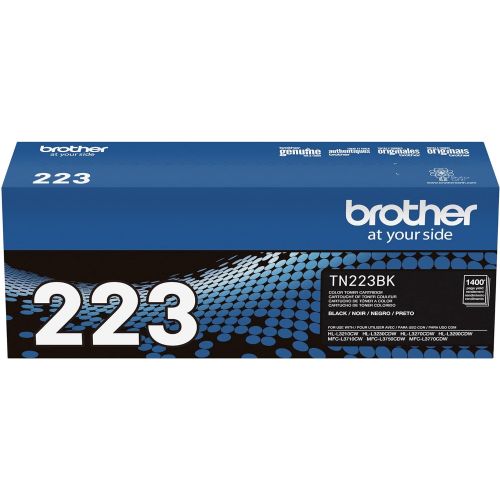 브라더 Brother Genuine TN223BK, Standard Yield Toner Cartridge, Replacement Black Toner, Page Yield Up to 1,400 Pages, TN223, Amazon Dash Replenishment Cartridge