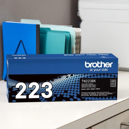 브라더 Brother Genuine TN223BK, Standard Yield Toner Cartridge, Replacement Black Toner, Page Yield Up to 1,400 Pages, TN223, Amazon Dash Replenishment Cartridge