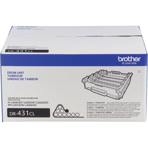 브라더 Brother Printer DR431CL Drum Unit-Retail Packaging, White