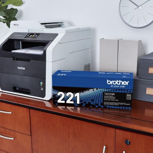 브라더 Brother Genuine Standard Yield Toner Cartridge, TN221BK, Replacement Black Toner, Page Yield Upto 2,500 Pages, Amazon Dash Replenishment Cartridge, TN221