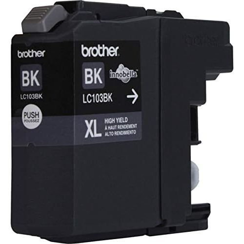 브라더 Brother Genuine High Yield Black Ink Cartridge, LC103BK, Replacement Black Ink, Page Yield Up To 600 Pages, Amazon Dash Replenishment Cartridge, LC103