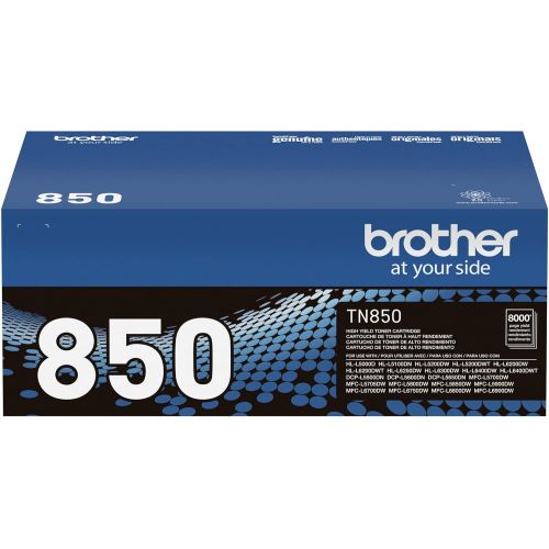 브라더 Brother Genuine High Yield Toner Cartridge, TN850, Replacement Black Toner, Page Yield Up To 8, 000 Pages, Amazon Dash Replenishment Cartridge