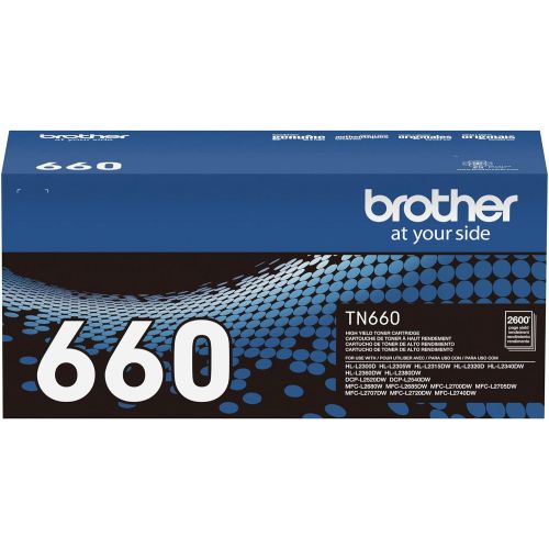 브라더 Brother Genuine High Yield Toner Cartridge, TN660, Replacement Black Toner, Page Yield Up To 2,600 Pages, Amazon Dash Replenishment Cartridge