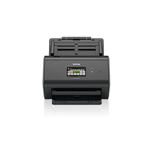 브라더 Brother ImageCenter ADS-2800W Wireless Document Scanner, Multi-Page Scanning, Color Touchscreen, Integrated Image Optimization, High-Precision Scanning, Continuous Scan Mode, Black