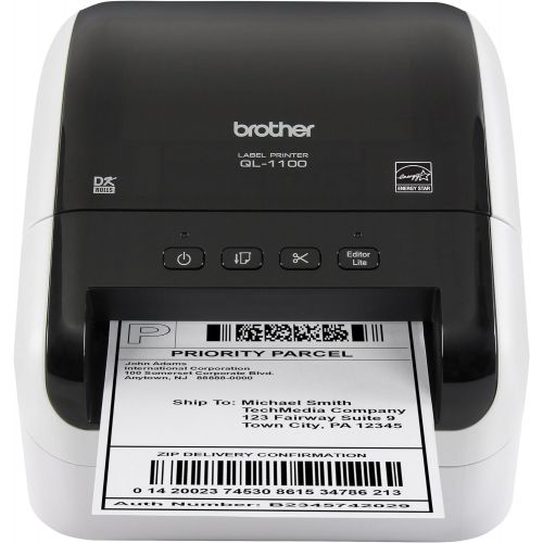 브라더 [아마존베스트]Brother QL-1100 Wide Format, Postage and Barcode Professional Thermal Label Printer, Black