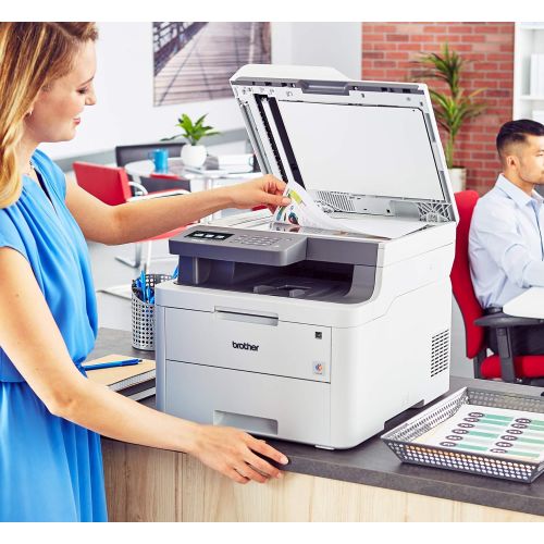 브라더 [아마존베스트]Brother MFC-L3710CW Compact Digital Color All-in-One Printer Providing Laser Printer Quality Results with Wireless, Amazon Dash Replenishment Ready