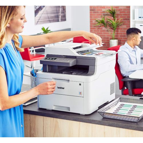 브라더 [아마존베스트]Brother MFC-L3710CW Compact Digital Color All-in-One Printer Providing Laser Printer Quality Results with Wireless, Amazon Dash Replenishment Ready