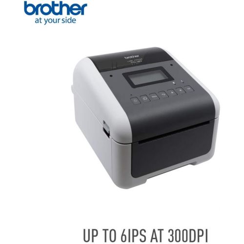 브라더 [아마존베스트]Brother TD4550DNWB 4-inch Thermal Desktop Barcode and Label Printer, for Labels, Barcodes, Receipts and Tags, 300 dpi, 6 IPS, Standard USB and Serial, Ethernet LAN, Built-in Wi-Fi