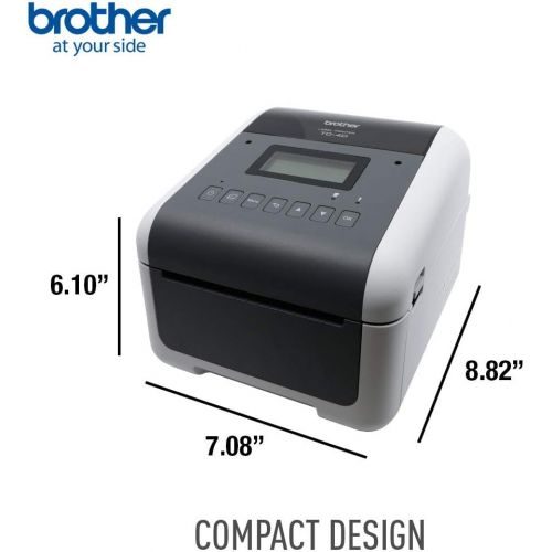 브라더 [아마존베스트]Brother TD4550DNWB 4-inch Thermal Desktop Barcode and Label Printer, for Labels, Barcodes, Receipts and Tags, 300 dpi, 6 IPS, Standard USB and Serial, Ethernet LAN, Built-in Wi-Fi