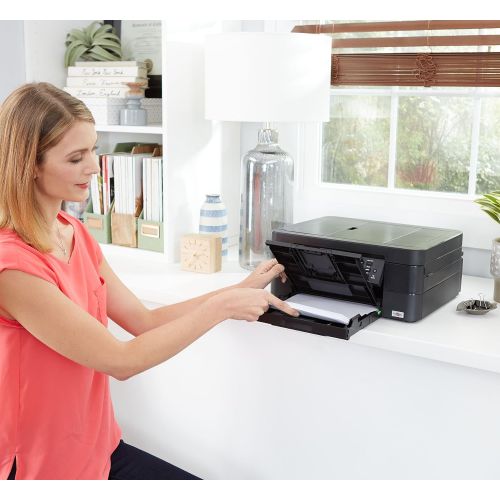 브라더 Brother Wireless All-in-One Inkjet Printer, MFC-J491DW, Multi-function Color Printer, Duplex Printing, Mobile Printing,Amazon Dash Replenishment Enabled, Black, 8.5 (MFCJ491DW)