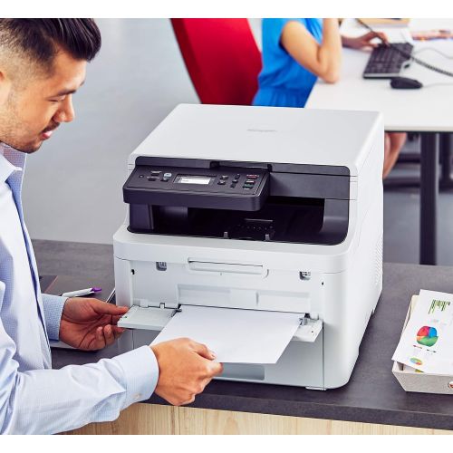 브라더 Brother HL-L3290CDW Compact Digital Color Printer Providing Laser Printer Quality Results with Convenient Flatbed Copy & Scan, Wireless Printing and Duplex Printing, Amazon Dash Re