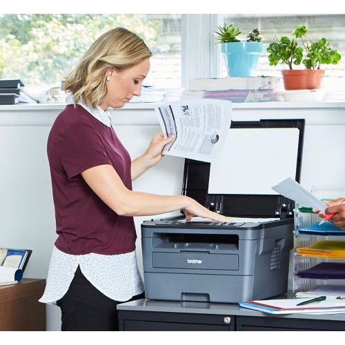 브라더 Brother Compact Monochrome Laser Printer, HLL2390DW, Convenient Flatbed Copy & Scan, Wireless Printing, Duplex Two-Sided Printing, Amazon Dash Replenishment Ready