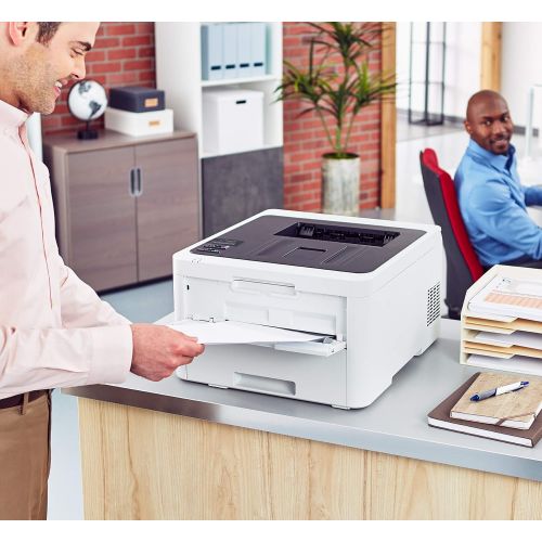 브라더 Brother HL-L3230CDW Compact Digital Color Printer Providing Laser Printer Quality Results with Wireless Printing and Duplex Printing, Amazon Dash Replenishment Ready, White