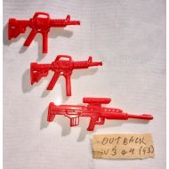 Brotoys1 3pc. G.I. Joe Assault Weapons, for OUTBACK, Versions 3 and 4, 2 Styles, 3 34 Action Figures, Accessories ONLY, by Hasbro, 93, Exc.